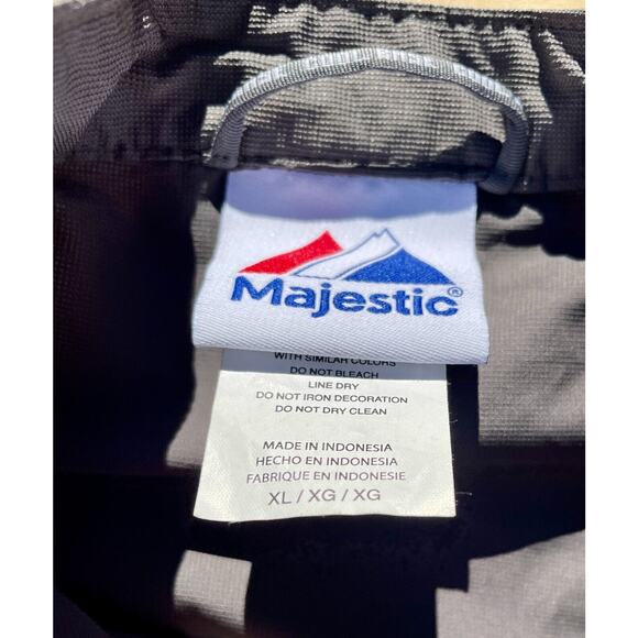 Majestic Men's Cool Base 1/4 Zip Pullover Windbreaker Jackets Gray Size XL - Picture 7 of 10